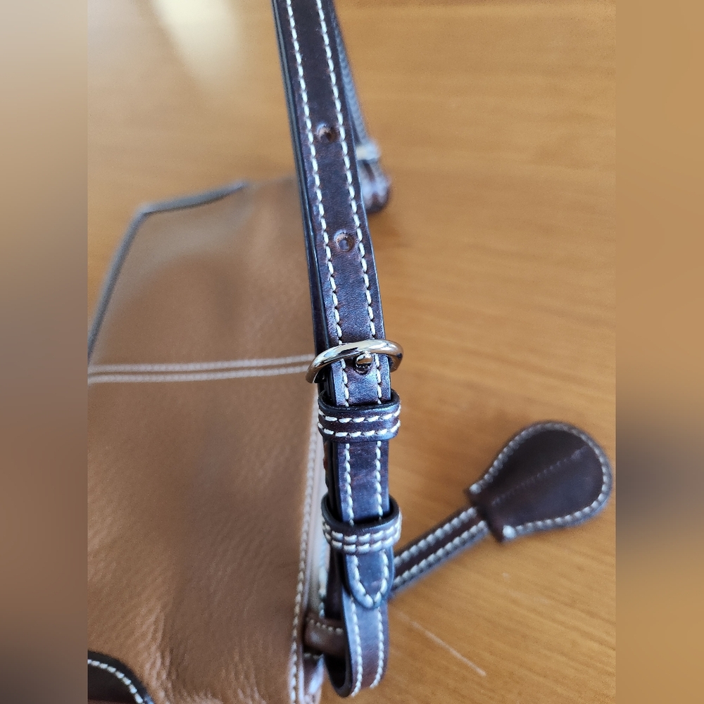Dooney & Bourke Brown Leather Shoulder Bag - Picture 8 of 8